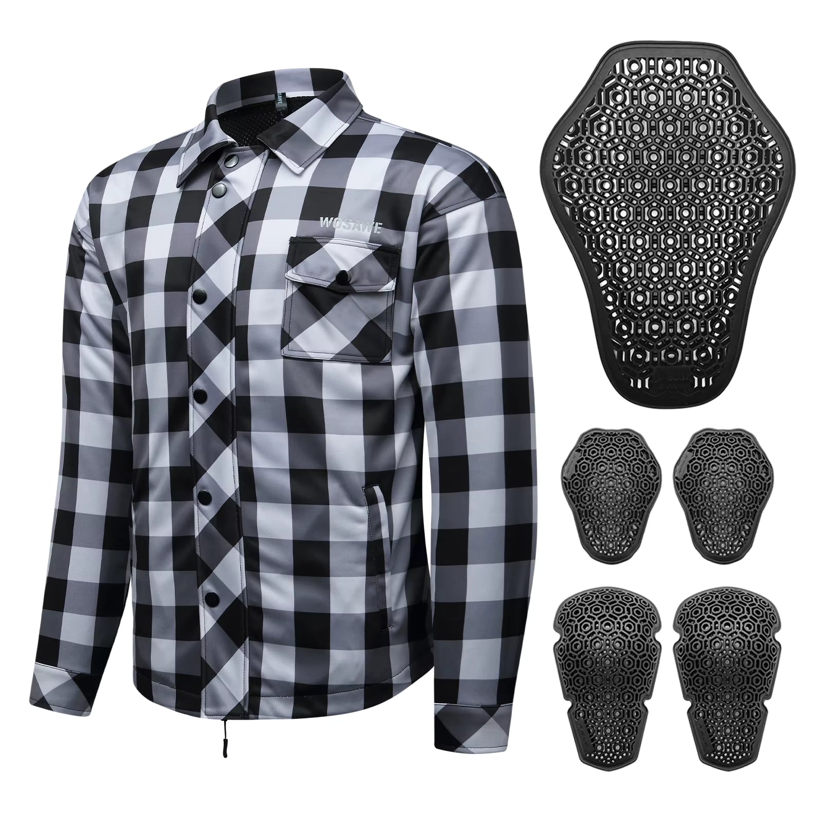 WOSAWE Winter Armored Riding Shirt met CE Protectie – Unisex