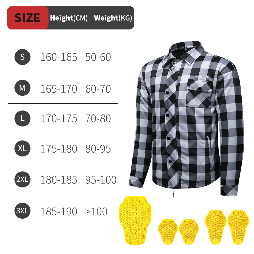 WOSAWE Winter Armored Riding Shirt met CE Protectie – Unisex