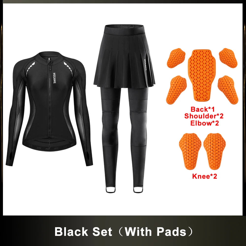 WOSAWE Dames Motor Armor Set met CE Protectie