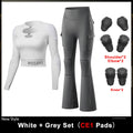 WOSAWE Dames Motorjas & Flared Pants Set met CE Protectie