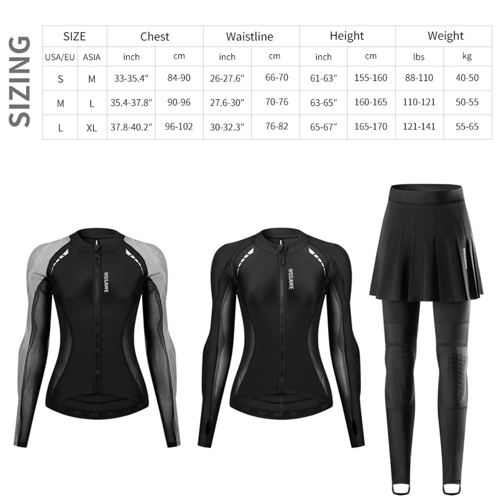 WOSAWE Dames Motor Armor Set met CE Protectie