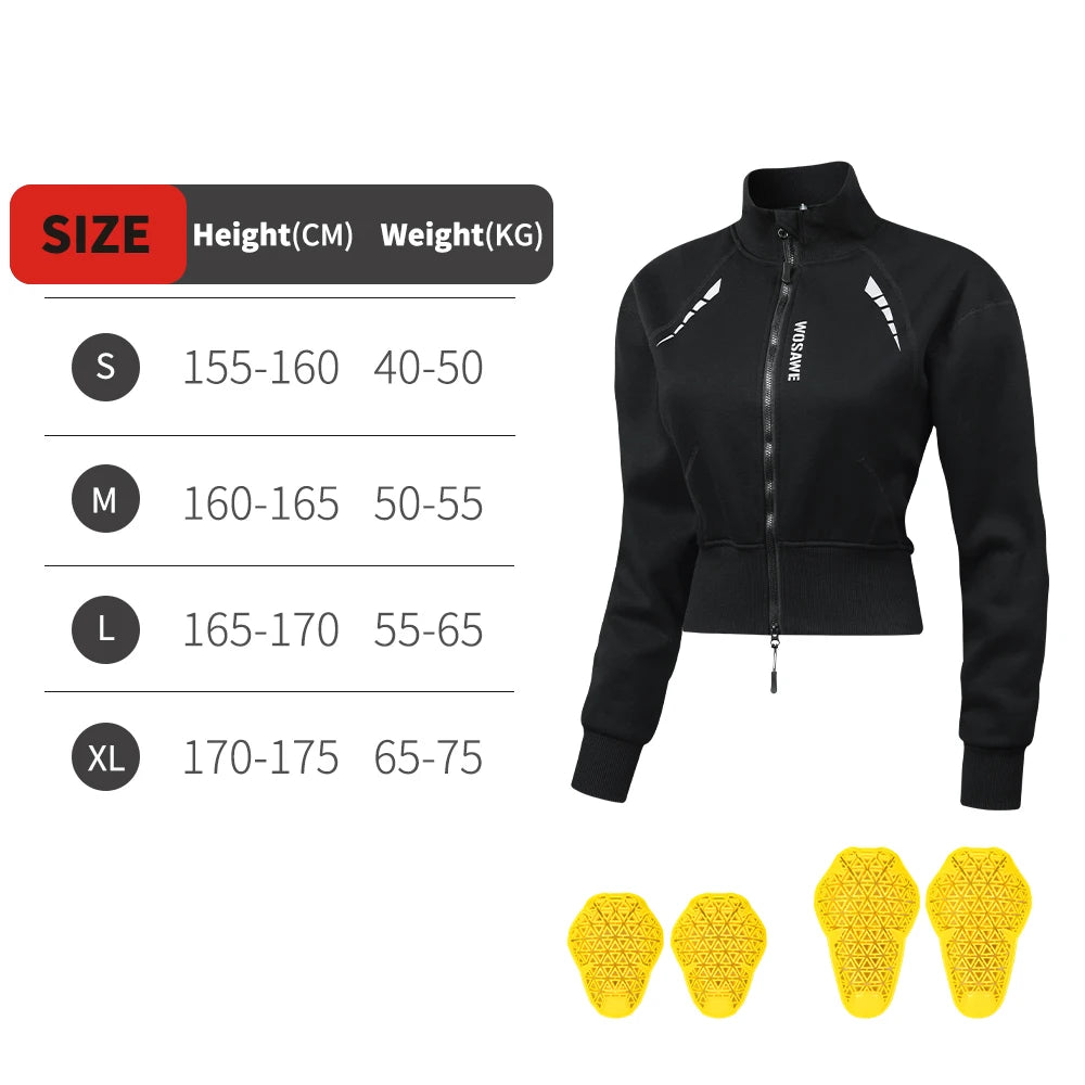 WOSAWE Winter Motorjas Dames met CE Protectie