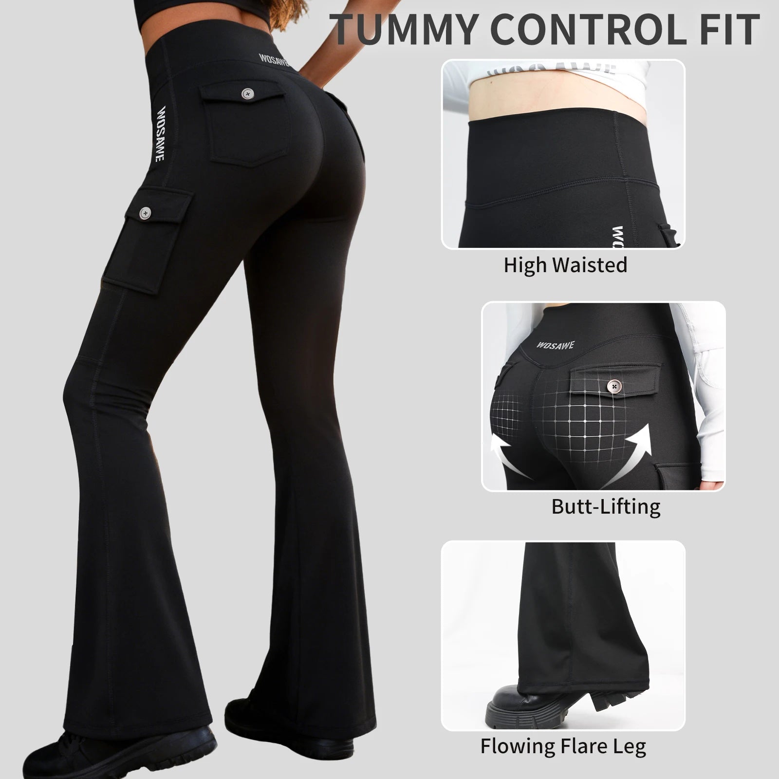 WOSAWE Dames Motor Flare Pants met CE Knieprotectie