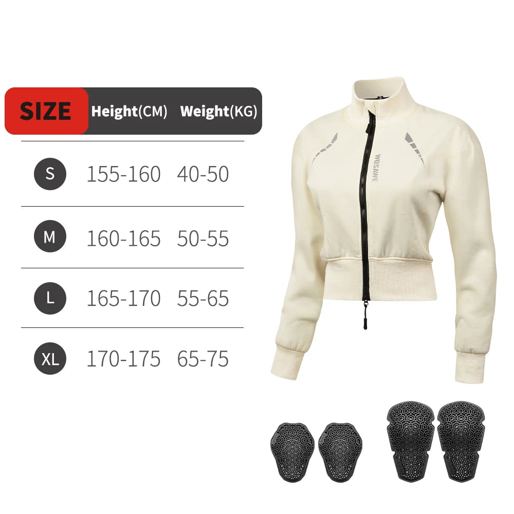 WOSAWE Winter Motorjas Dames met CE Protectie