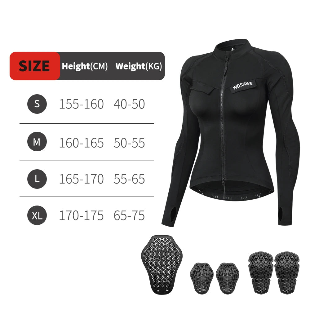 WOSAWE Winter Motorjas Dames met CE Protectie