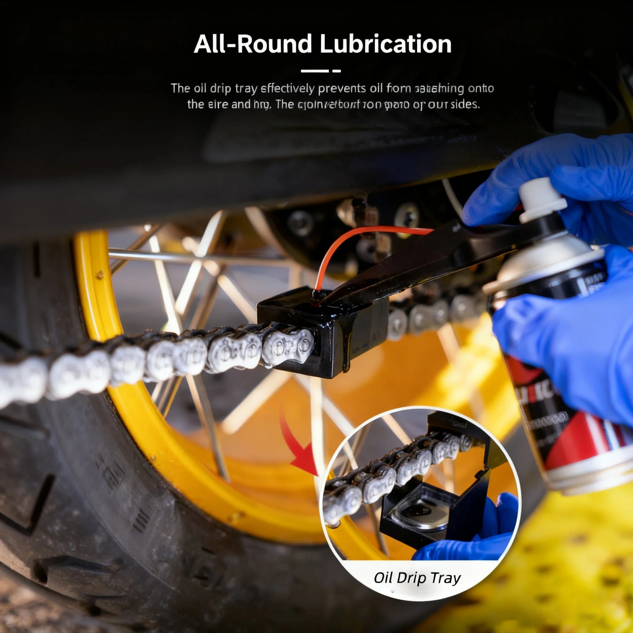 BearMoto™ Precisie Ketting Oiler – Smeren zonder knoeiwerk