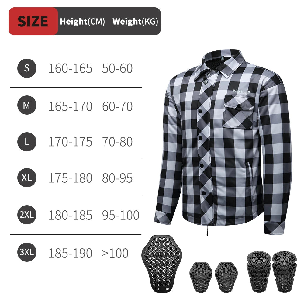 WOSAWE Winter Armored Riding Shirt met CE Protectie – Unisex